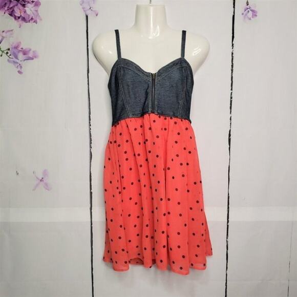 Live To Be Spoiled Dresses & Skirts - Live To Be Spoiled Polka Dot Spaghetti Strap Dress L